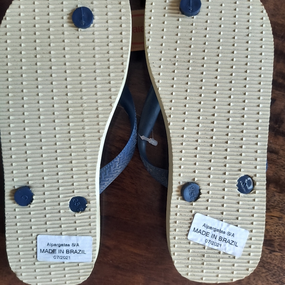 Havaianas Sand Grey/Navy Flip Flops